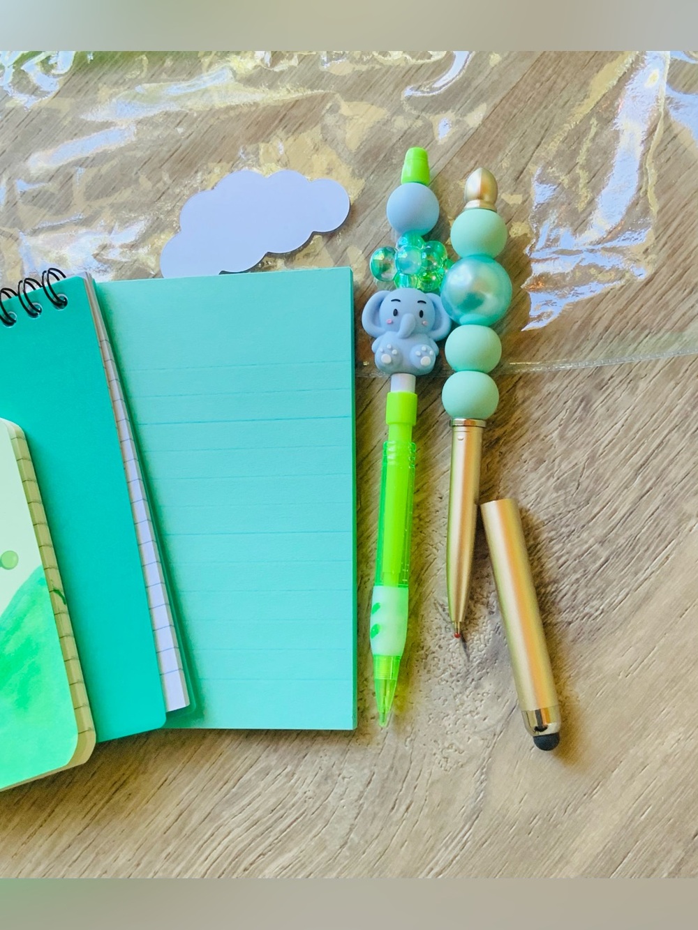 NEW📚 Homemade Crafted Beaded Pen & Pencil Stationery Set OS - Picture 2 of 5